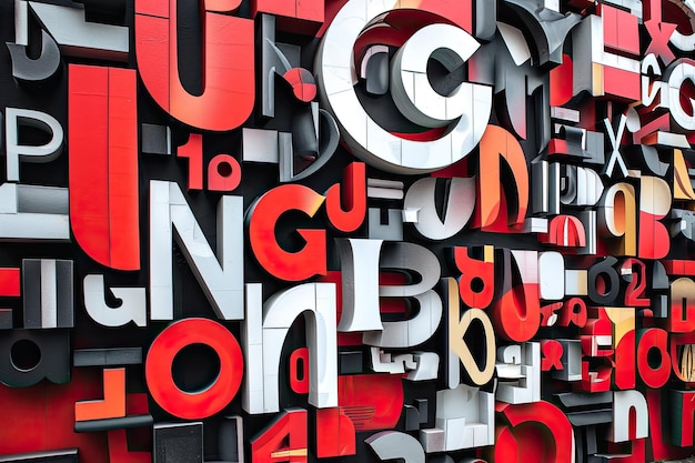 Foto typografisch ontwerp dat een boodschap door middel van creatieve lettertypen overbrengt