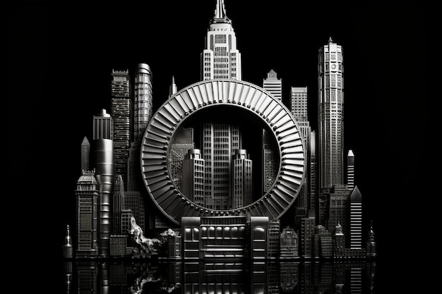 Foto illusione ottica tipografica di new york city