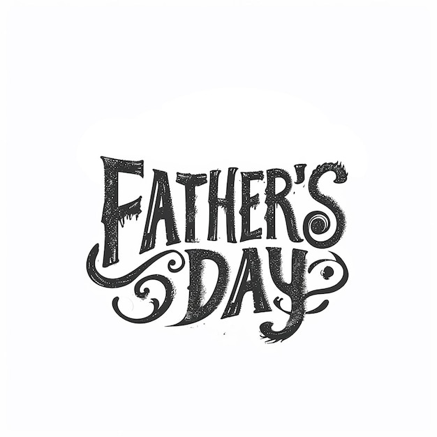 FATHERS DAYと書かれているロゴグルービーフォントヴィンテージフォントアドフォントレトロフォント