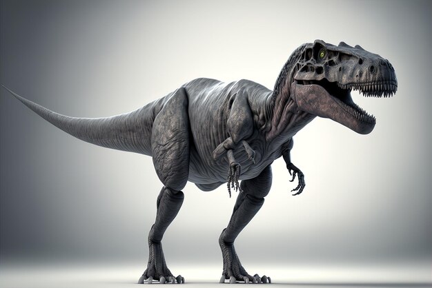 Tyrannosaur on a white background