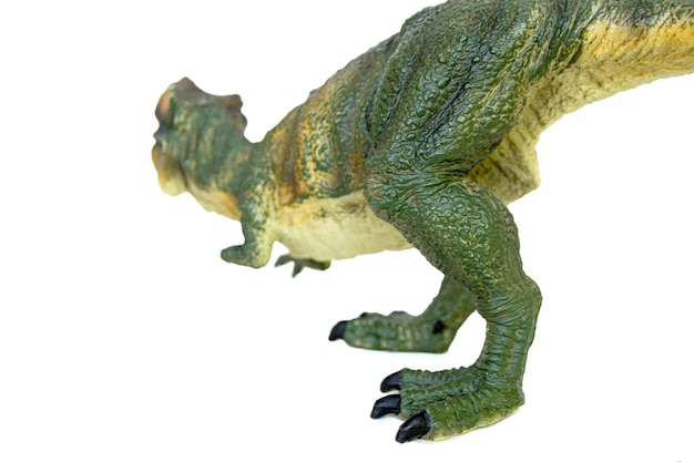 Tyrannosaurus dinosaurs toy isolated on white background with clipping path. High quality photo