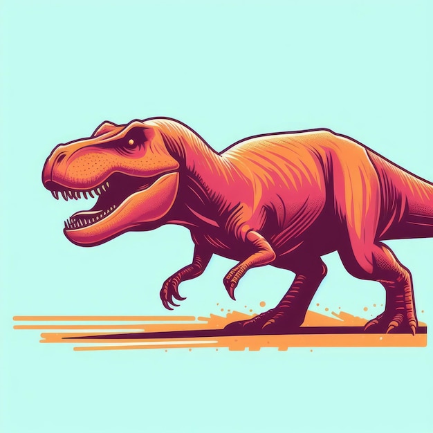 Foto tyrannosaurus dinosaurus vector illustratie