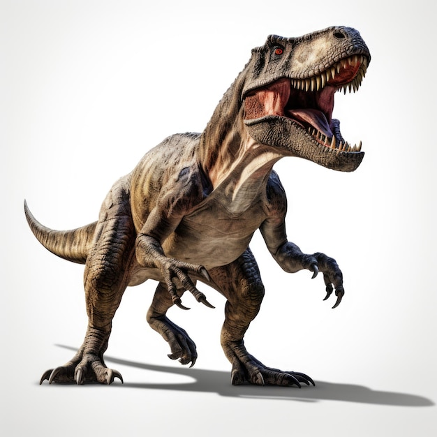 Tyrannosaurus rex isolated on white background Generative AI