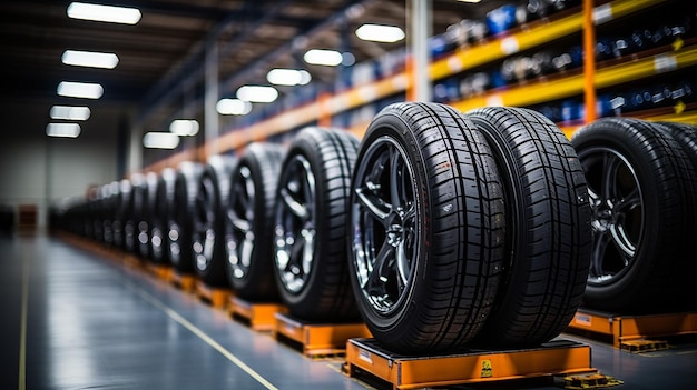 A tyre storage for the automotive sector