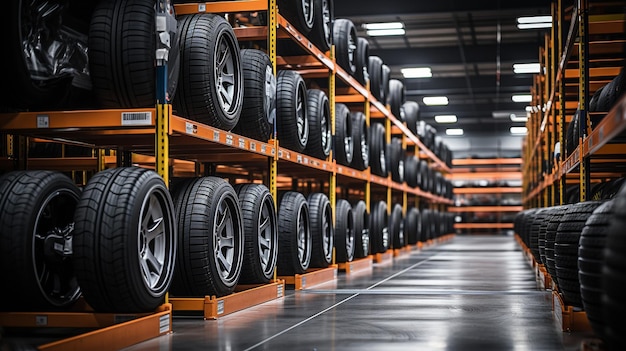 A tyre storage for the automotive sector