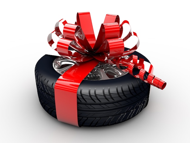 Tyre with ribbon