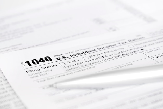 U.S. Individual Income Tax Return form 1040.