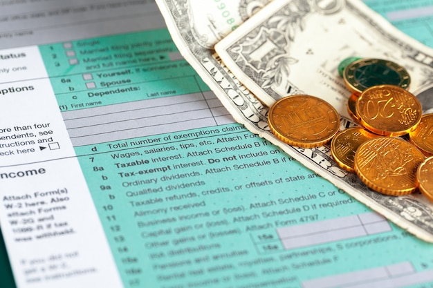 Photo u.s. individual income tax return.