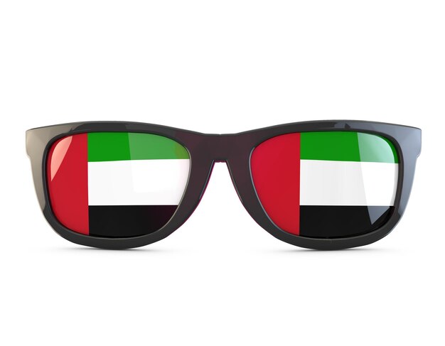 UAE flag sunglasses 3D Rendering