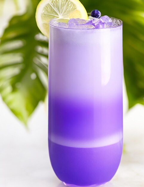 Ube colada cocktail rendering