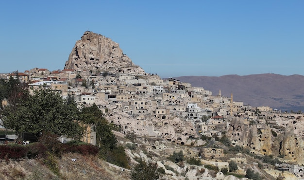 Uchisar Castle in Cappadocia Nevsehir Turkey