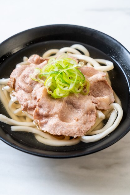 udon ramen noodle with pork (Shio Ramen)