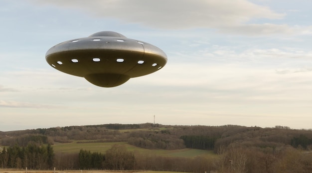 Ufo 3d visualisatie 3d render