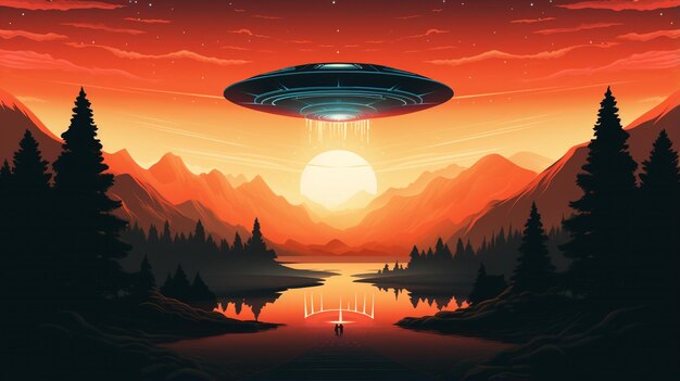 UFO 외계인 티셔츠 디자인