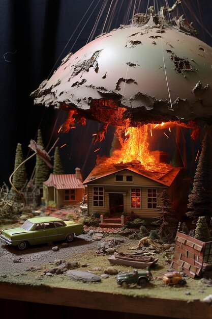 ufo crash diorama