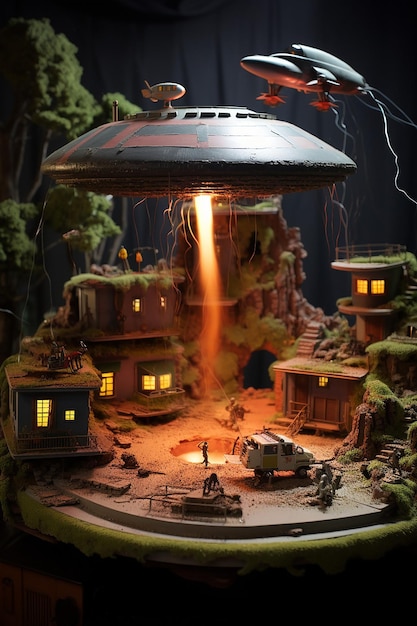 Foto diorama dell'incidente ufo