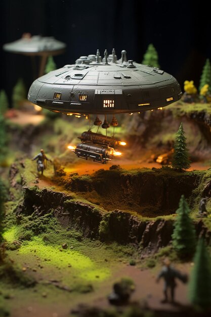 Foto diorama dell'incidente ufo