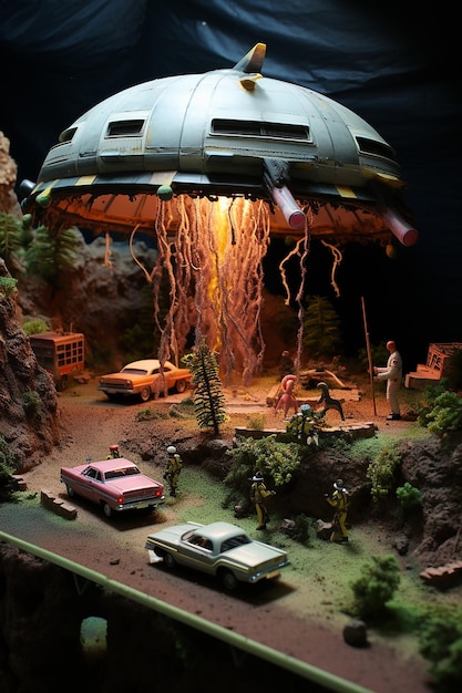 Foto diorama dell'incidente ufo