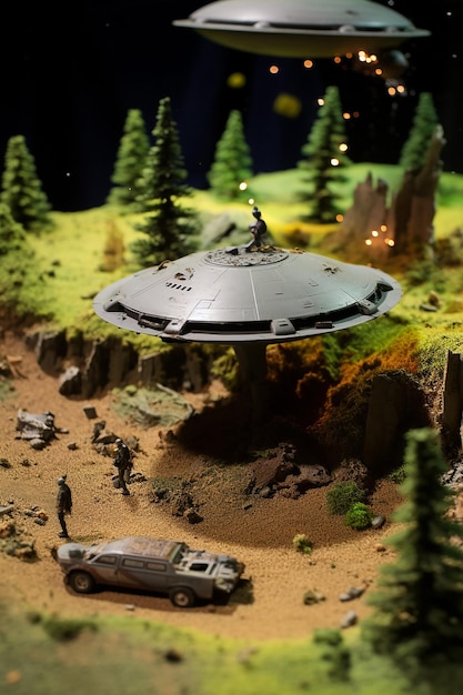 Foto diorama dell'incidente ufo