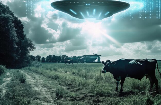 Foto ufo en koe