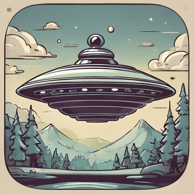 Foto ufo icon achtergrond heel cool