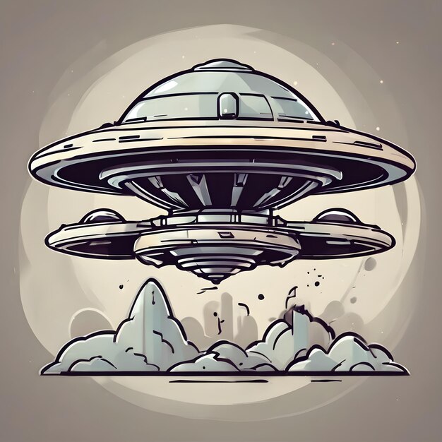 Photo ufo icon background very cool