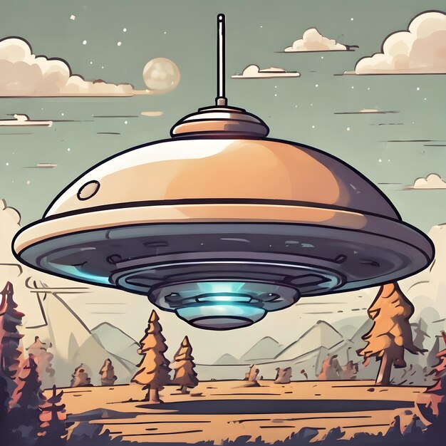 Photo ufo icon background very cool