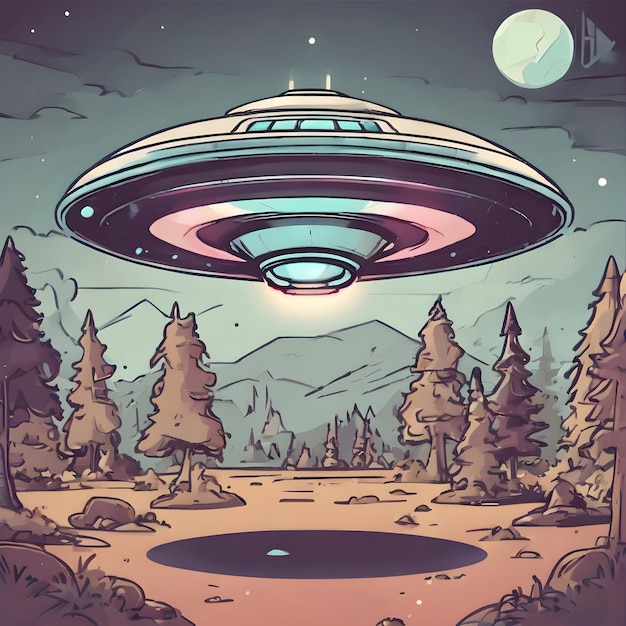 Photo ufo icon background very cool