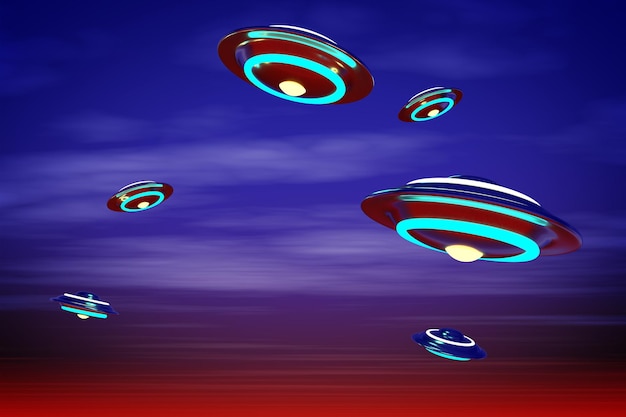 UFO イラスト 空飛ぶ円盤