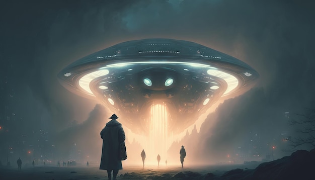 UFO-invasie van de stad Generatieve AI