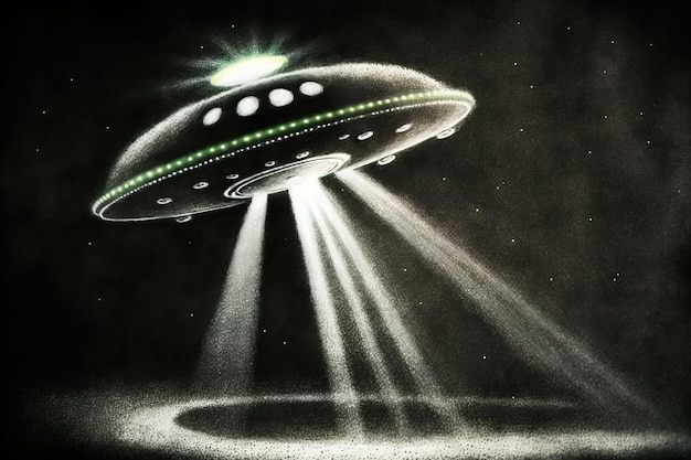 UFO kleurrijk illustratieontwerp