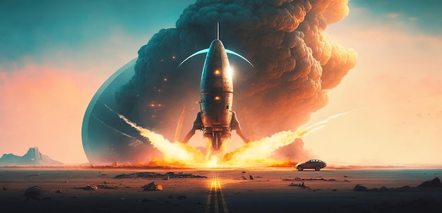 НЛО и ракеты визуальная метафора прибытия инопланетян