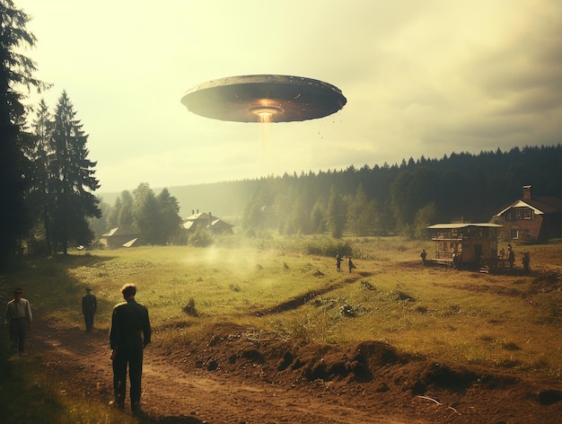 Ufo 目撃ヴィンテージ写真古い背景