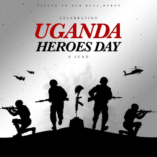 Uganda Heros Day illustration