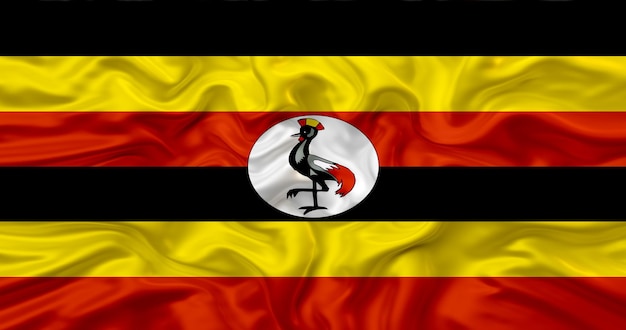 ウガンダの国旗。