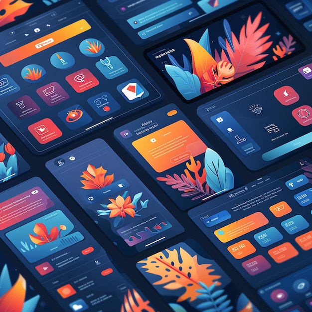 UI UX Design Premium AI generated image