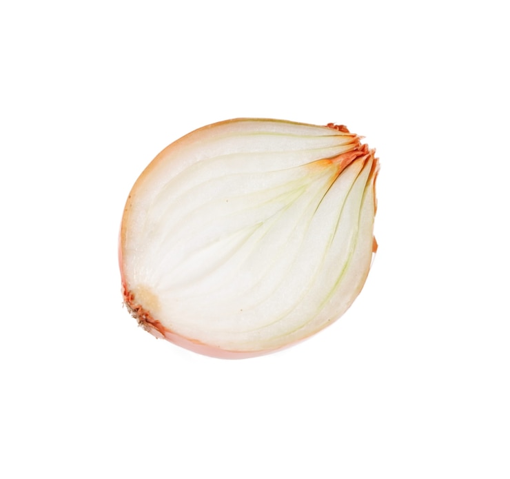 Uien geïsoleerd op een witte achtergrond