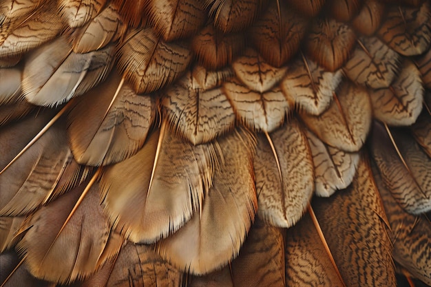 Uilveren achtergrond bruin verenkleed havikvleugels textuur met kopieerruimte een roofvogel veren