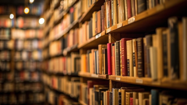 Foto uitgebreide collectie boeken in de bibliotheek