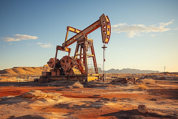 Uitrusting voor de winning van ruwe olie uit een olieveld in het Midden-Oosten