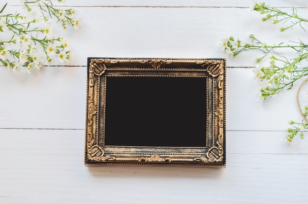 Uitstekend fotokader op houten achtergrond