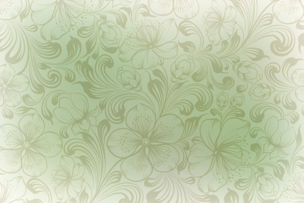 Uitstekende bloemenachtergrond in groene en witte kleuren