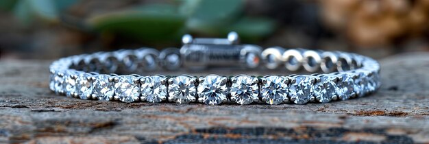 Foto uitstekende diamanten armband versierd met ronde stenen