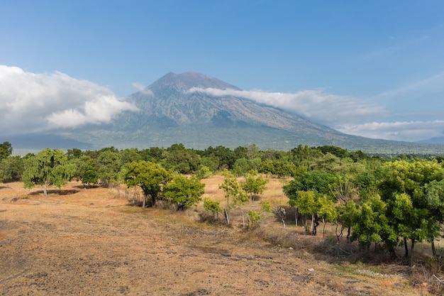 Uitzicht op Agung vulkaan, Bali, Indonesië