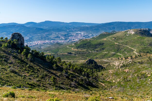 Uitzicht op Alcoi vanaf de "Coll de Sabata", Sierra de Mariola, Alcoi.