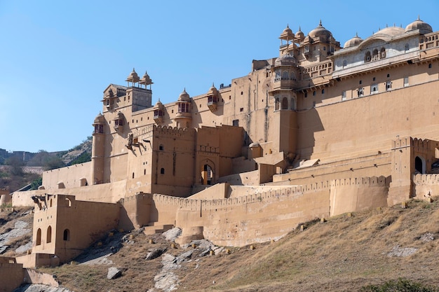 Uitzicht op Amber Fort in Jaipur, Rajasthan, India