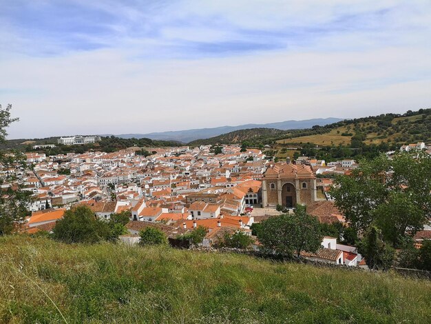 Foto uitzicht op aracena in de provincie huelva andalusië