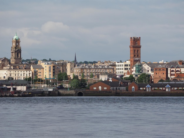 Uitzicht op Birkenhead in Liverpool