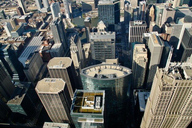 Foto uitzicht op chicago.