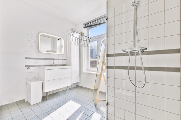 Uitzicht op de badkamer thuis